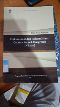 Image of Hukum Adat dan Hukum Islam : Catatan Snouck Hurgronje (NB.110)